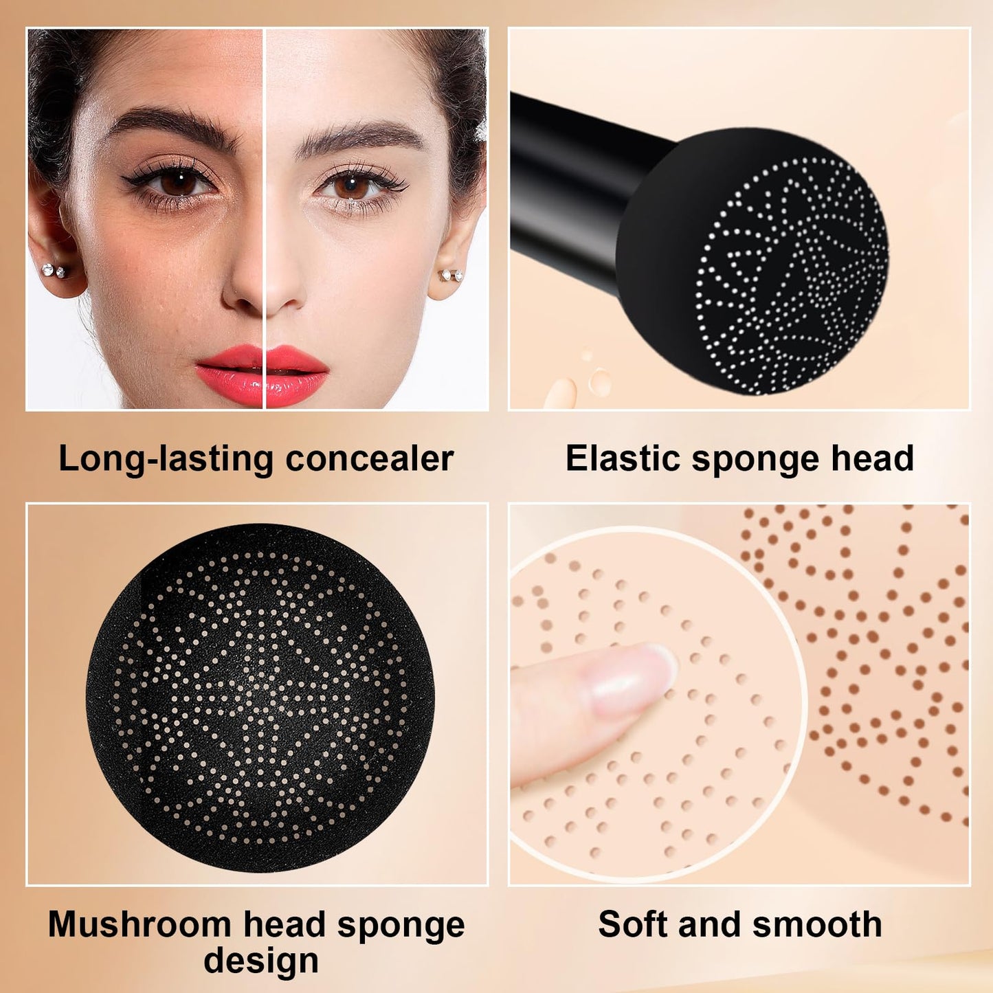 Honey And Pine Makeup, Air Cushion CC Cream, Honey and Pine Moisture Concealer Foundation, Honey And Pine Moisture Cushion, Lightweight and long-lasting (Ivory)