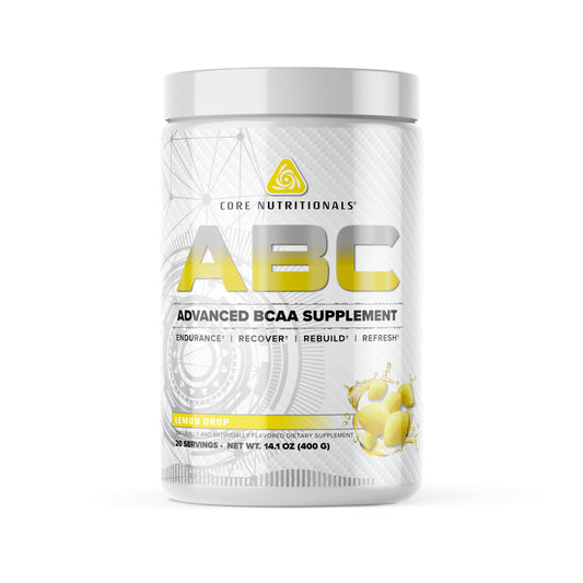 Core Nutritionals Platinum ABC Advanced Intra-Workout BCAA Supplement with 2.5 G Glutamine, Beta Alanine, Citrulline Malate, 20 Servings (Lemon Drop)