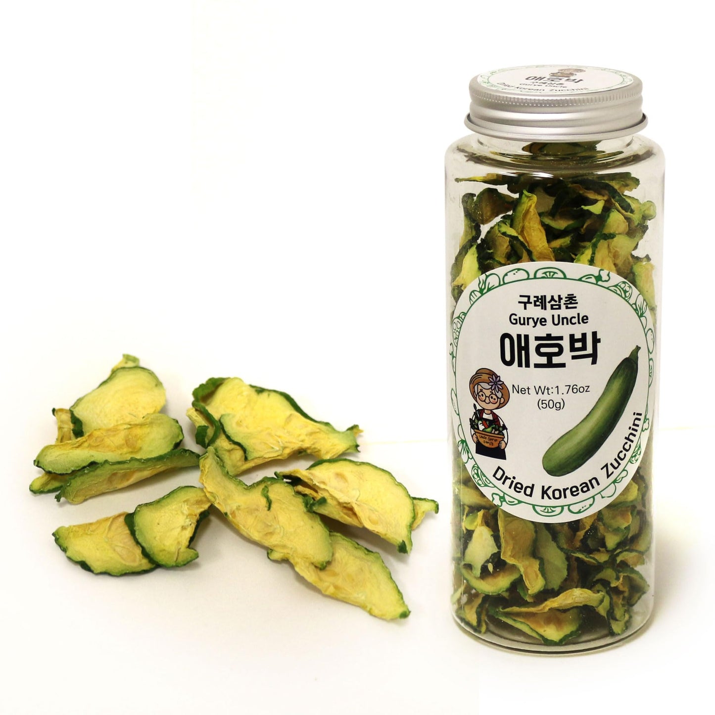 Gurye Uncle 100 Korea Natural Dehydrated Vegetable Flakes Cut  Sifted in Reclosable Bottle for Soup Ramen Topping Stirfries Salad  Pack of 3 King Oyster Mushroom Zucchini Green Onion