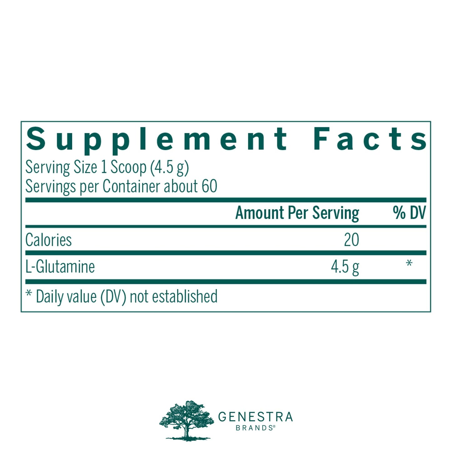Genestra Brands Amino L-Glutamine Powder | Amino Acid Supplement for GI and Immune Health | 9.5 Ounces