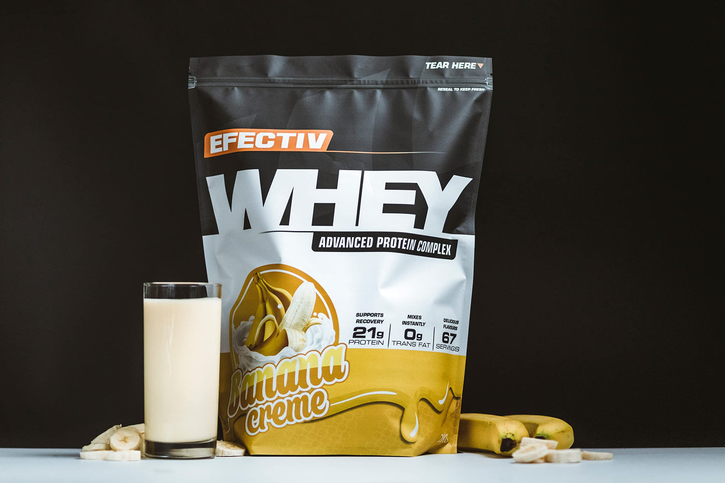 Efectiv Sports Nutrition 2Kg Banana Creme Whey Shake by Efectiv Sports Nutrition