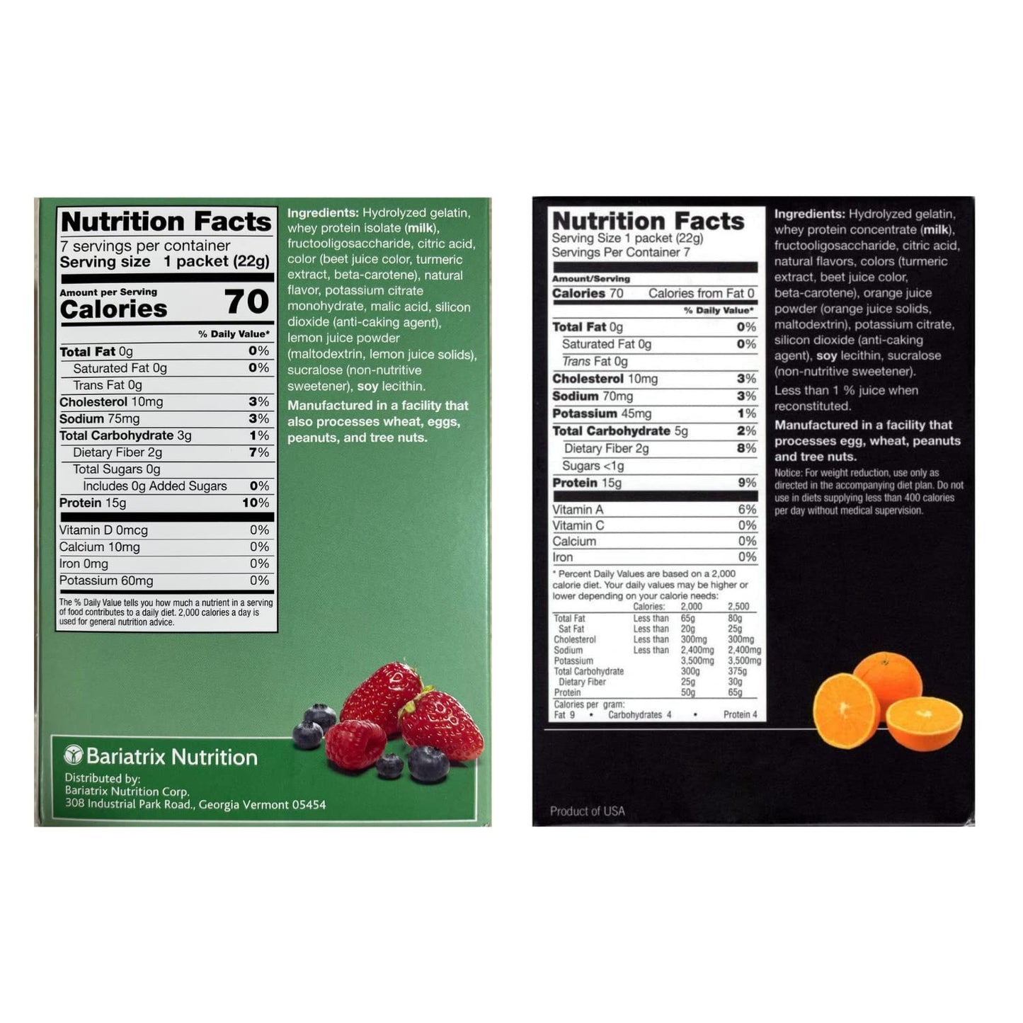 PROTIFIT - High Protein Berry Blast & Orange Fruit Drink 2 Pack, 15g Protein, Low Calorie, Sugar Free, Ideal Protein Compatible, 7 Servings Per Box, (2 Pack)