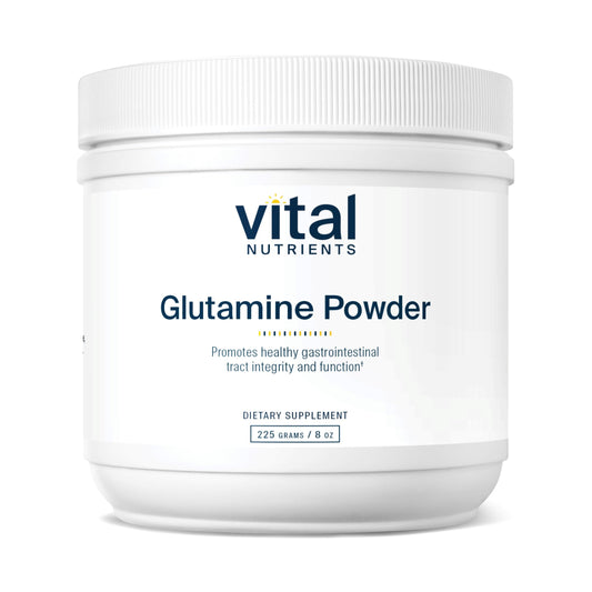 Vital Nutrients Glutamine Powder - Healthy Gastrointestinal Tract Function - Gluten, Dairy, Soy Free - Non-GMO - 225g/8 oz L-Glutamine Powder