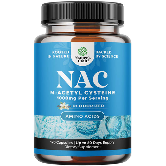 NAC Supplement N-Acetyl Cysteine 1000mg - Vegan High Absorption Non-Smelly NAC 1000mg Capsules Glutathione Precursor for Liver Cleanse Detox & Repair plus Lung Health and Immunity Support (2 Months)