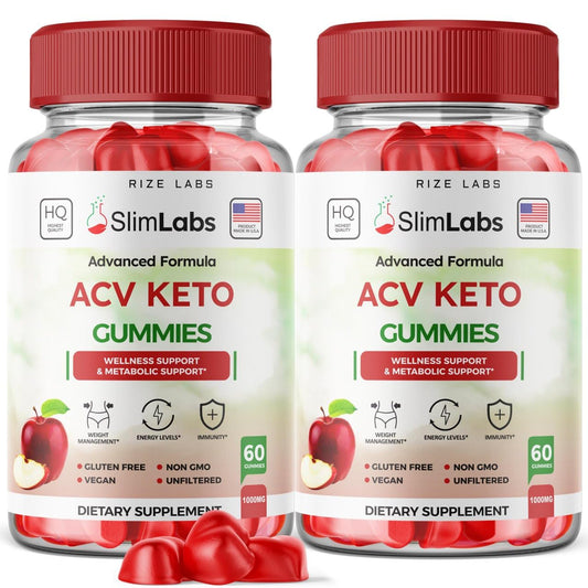 rize labs - - Slim Labs ACV Keto Gummies for Wellness and Metabolic Support - Weight Loss Gummies - Belly Fat Diet (120 Gummies)