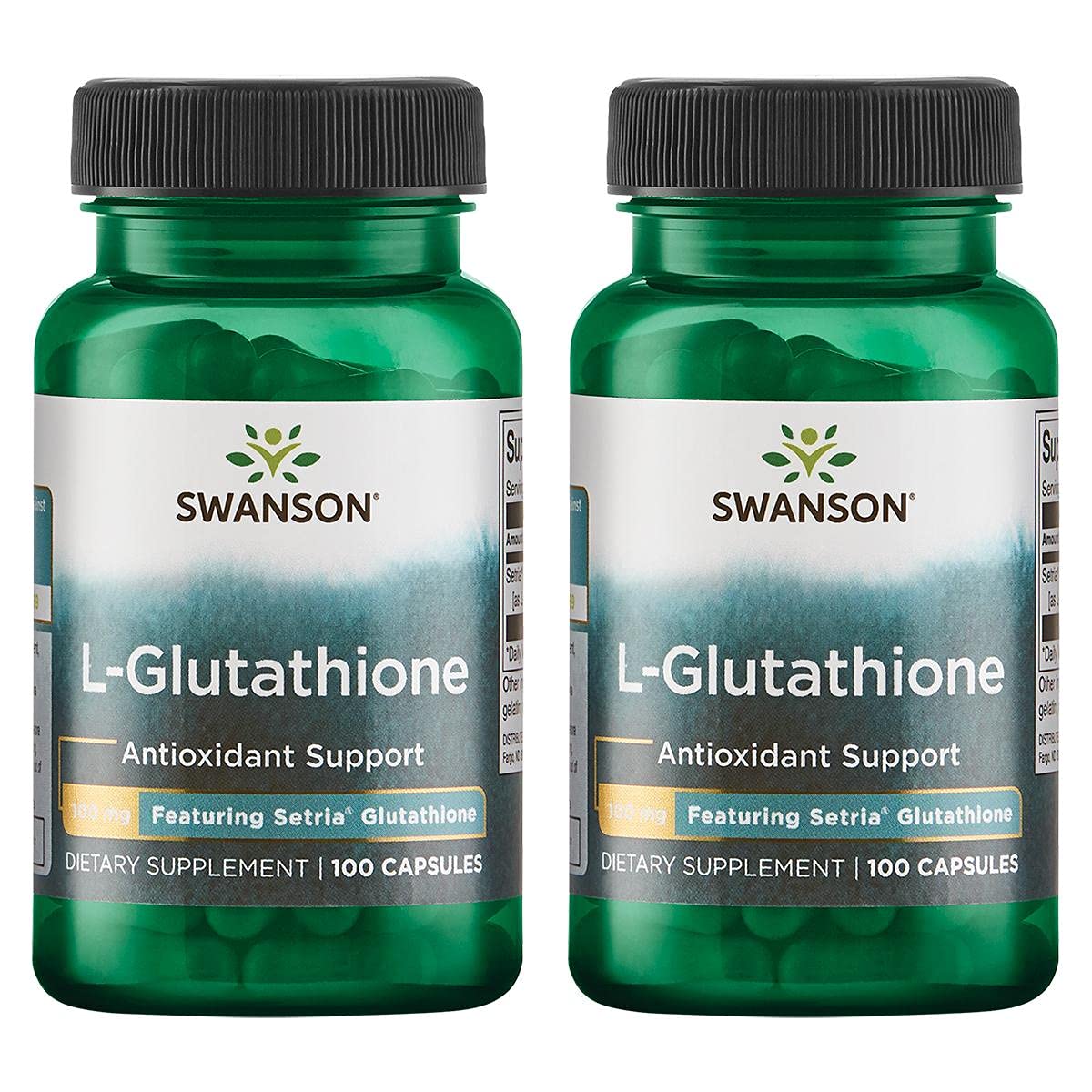 Swanson Amino Acid L-Glutathione 100 Milligrams 100 Capsules 2 Pack
