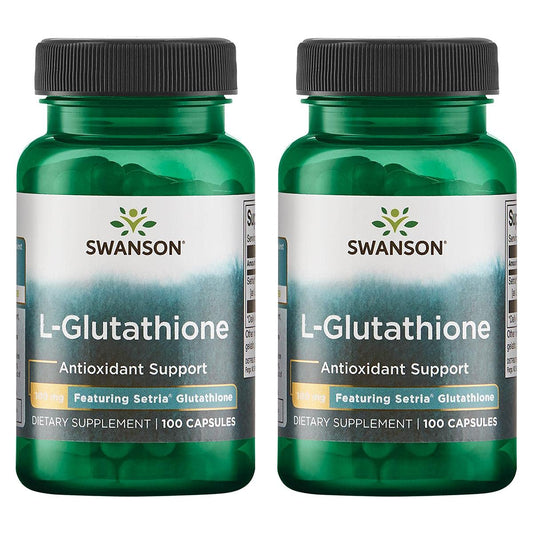 Swanson Amino Acid L-Glutathione 100 Milligrams 100 Capsules 2 Pack