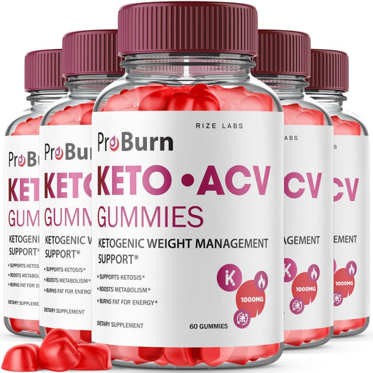 rize labs - Pro Burn Keto ACV Gummies, Advanced Formula Support Weight Loss, All Natural Apple Cider Supplement, Keto + ACV Pro Burner Gummy (300 Gummies) (Pack of 5)