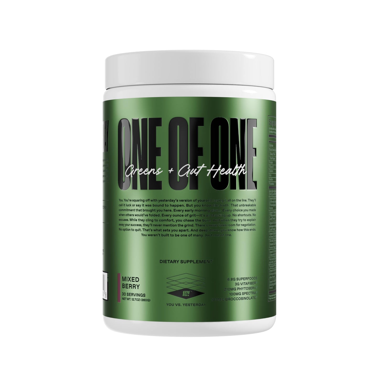 ONE of ONE Greens & Gut Health - Superfood Greens Powder with Prebiotics, Probiotics & Digestive Enzymes for Gut Health, Immunity & Energy, No Artificial Sweeteners - Mixed Berry, 30 Serving