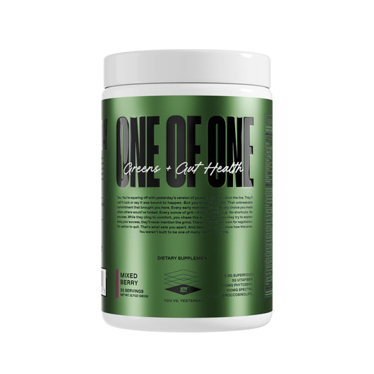 ONE of ONE Greens & Gut Health - Superfood Greens Powder with Prebiotics, Probiotics & Digestive Enzymes for Gut Health, Immunity & Energy, No Artificial Sweeteners - Mixed Berry, 30 Serving