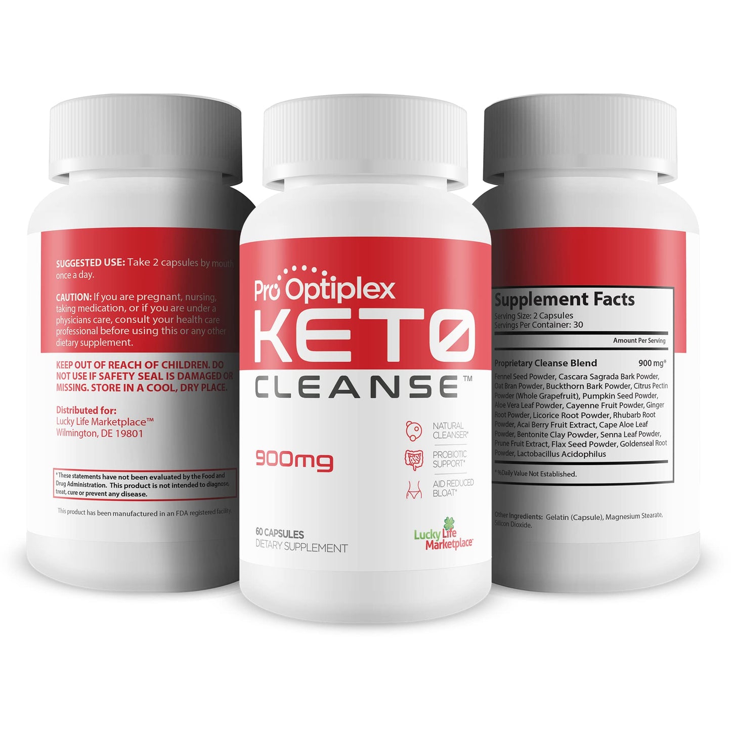 Pro Optiplex Keto Cleanse - Cleanse & Detox Naturally - Herbal Keto Cleanse with Probiotics - Help Flush Waste & Toxins - Full Body Cleanse & Colon Cleanse - Support Reduced Bloating