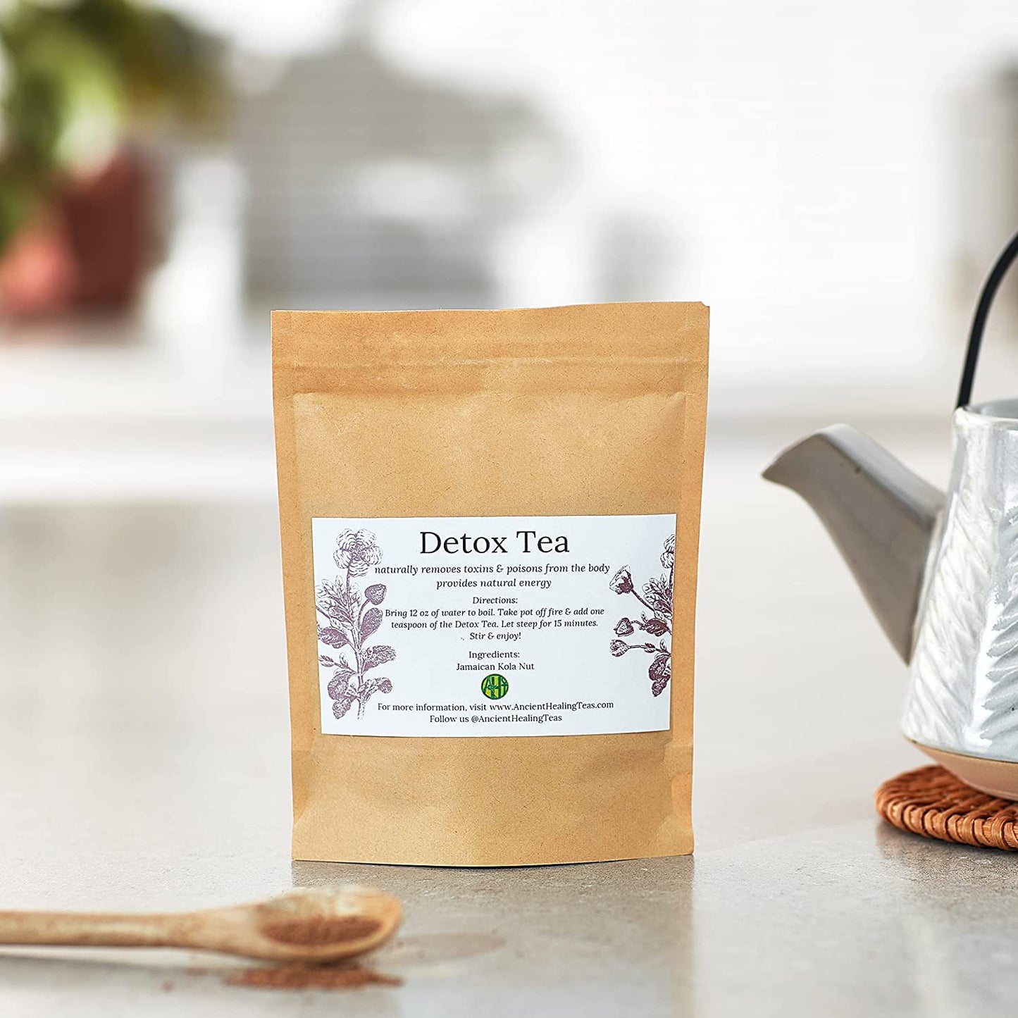 Ancient Healing Teas | Detox Tea | Loose Leaf Tea for Cleansing & Detoxing | Purges the Body of Poisons | Jamaican Kola Nut | 1 oz. | 1 ct.