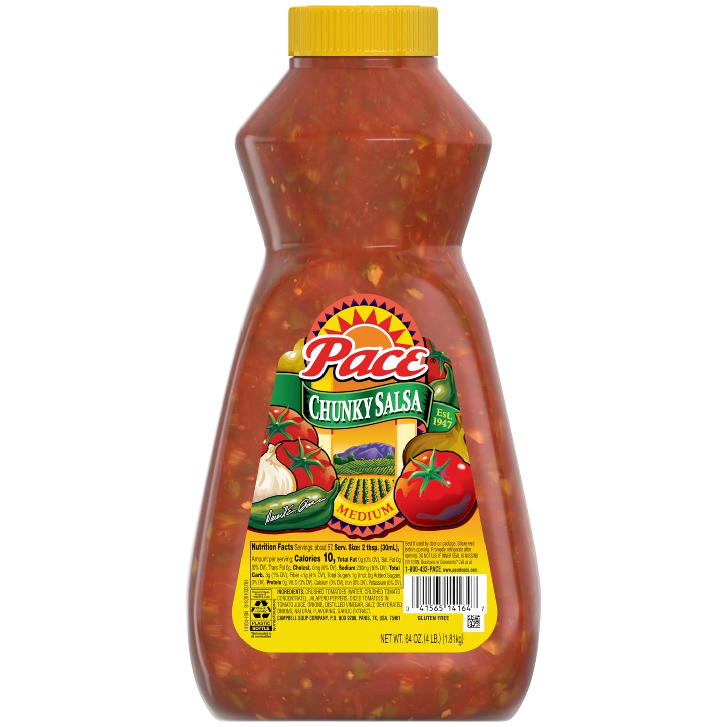 Pace Salsa Chunky Medium Salsa Perfect For Taco Night 64 oz Bottle