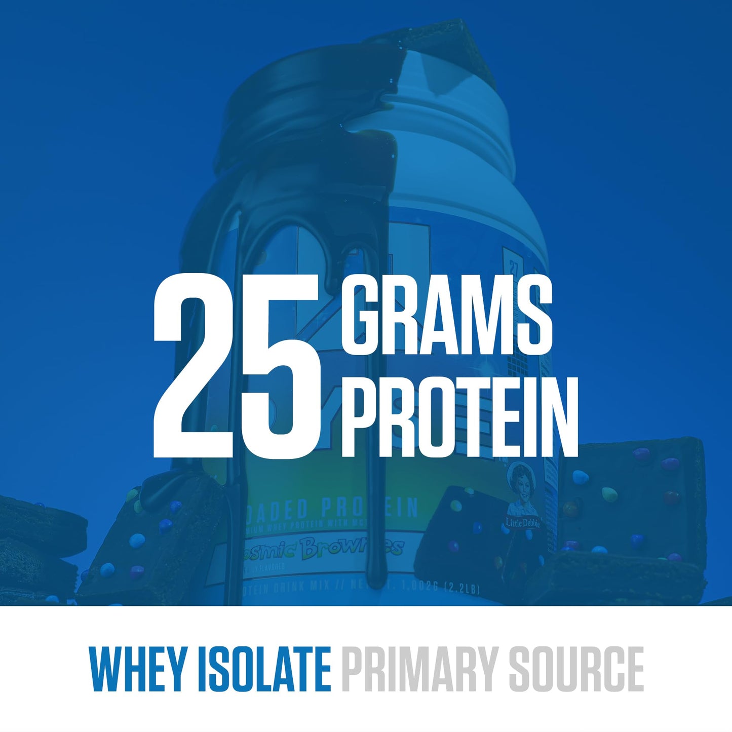 Loaded Premium Whey Protein with MCTs - Little Debbie Cosmic Brownies (2.3 Lbs. / 27 Servings)