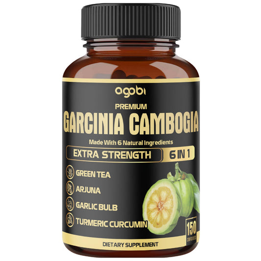 Premium Garcinia Cambogia Capsules with Green Tea, Arjuna, Garlic, Turmeric, Black Pepper - Body Health & Immune Support Supplement - 1 Pack 150 Caps for 5 Months