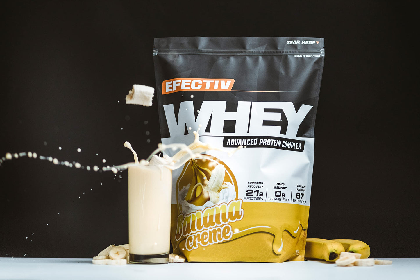 Efectiv Sports Nutrition 2Kg Banana Creme Whey Shake by Efectiv Sports Nutrition