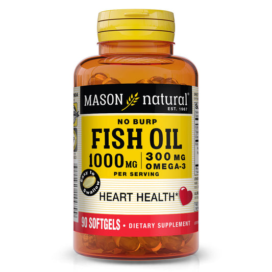 MASON NATURAL Omega-3 Fish Oil, 45-Day Supply, 1000mg with EPA and DHA for Joint Support, 90 Softgels (Pack of 1)