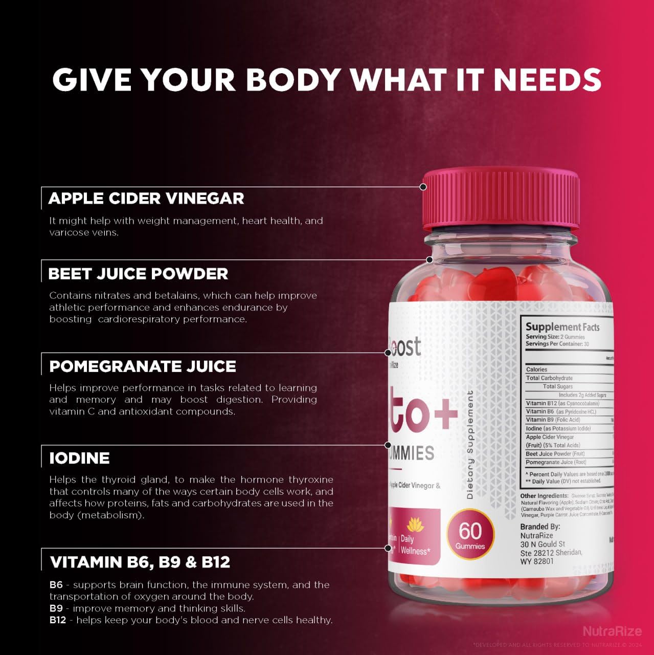 NutraRize (Pack of 3 X10 Boost Keto+ACV Gummies Advanced Weight Loss, Reviews (180 Gummies)