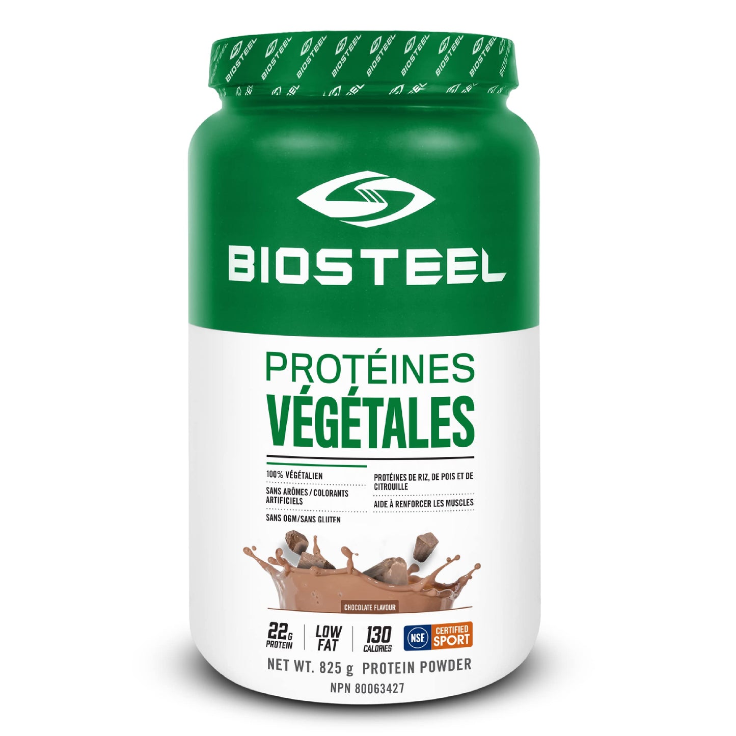 BioSteel Vegan Protein Powder - Chocolate, NSF for Sport, 1.8 lbs, 22g Protein, 25 Servings - Plant Based Protein Powder with Brown Rice, Pea & Pumpkin Seed - Premium Plant Protein Powder