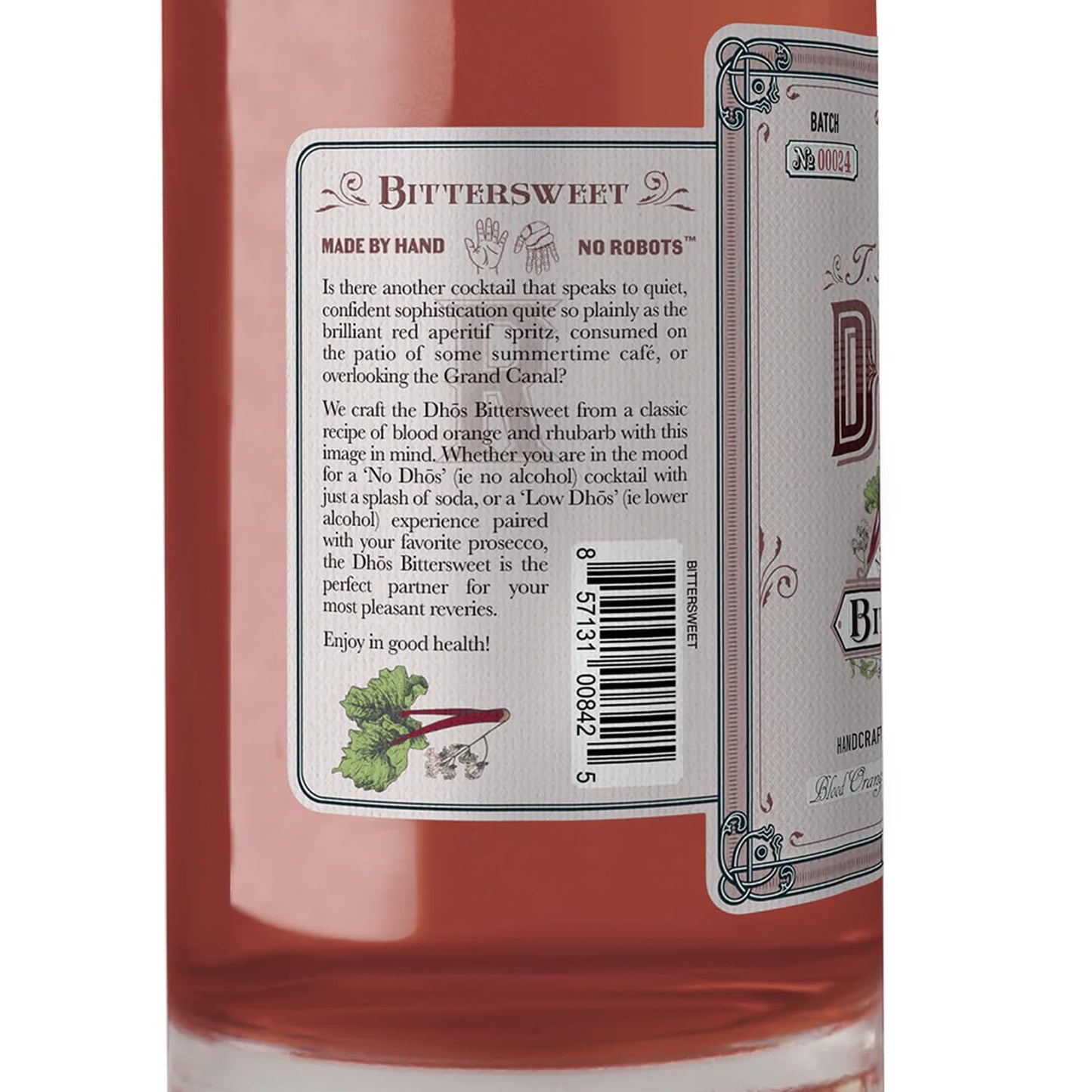 Dhos Handcrafted NonAlcoholic Bittersweet w 15 Pack Q Mixers Elderflower Tonic Water  KetoFriendly Zero Sugar Zero Calories Zero Proof  750 ML  Perfect for Mocktails  Made in USA