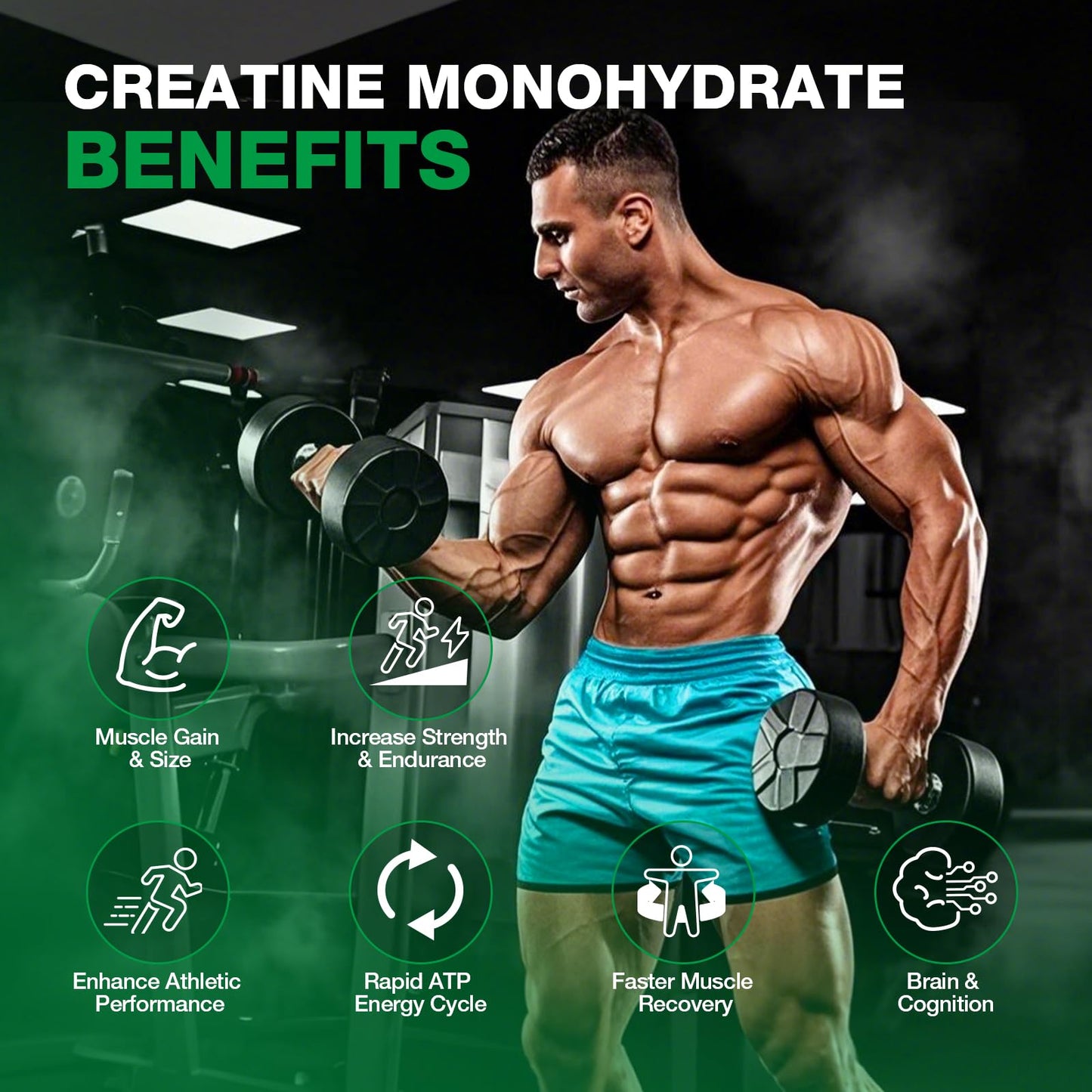 Creatine Monohydrate Gummies for Men & Women,160 Count Chewables Creatine for Women Enhanced Muscle Strength,Boost Focus and Endurance,Muscle Builder,L-Taurine + Vitamin B12,Vegan, Gluten-Free