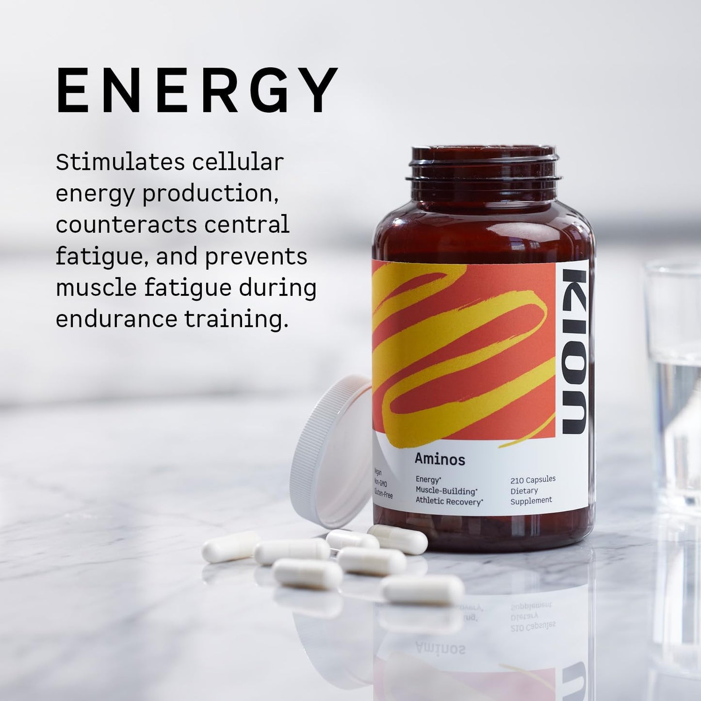 Kion Aminos Essential Amino Acids Capsules | The Building Blocks for Muscle Recovery, Reduced Cravings, Better Cognition, Immunity, and More | 30 Servings