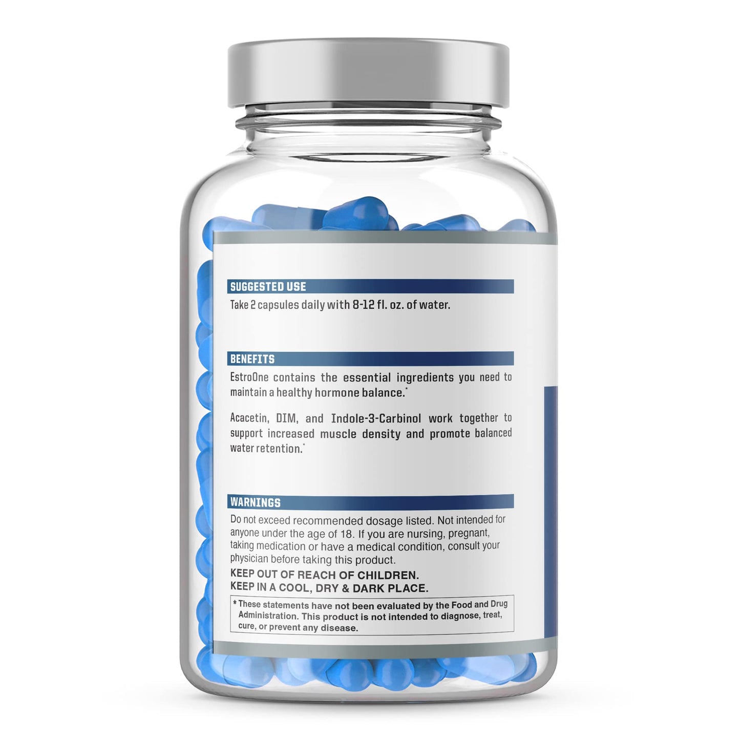 NutraOne EstroOne Hormone Support for Men Natural Strength, Mood, and Drive Support* (60 Capsules)