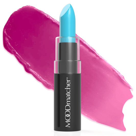 MOODmatcher Original Color Changing Lipstick - 12 Hours Long-Lasting, Moisturizing, Smudge-Proof, Glamorous Personalized Color, Premium Quality - Made in USA (Light Blue)