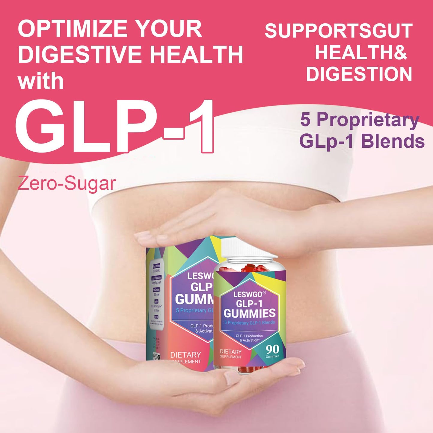 Vjningu GLP-1 Gummies | GLP-1 Supplement- 90 Gummies-Probiotic, Berberine, Fiber Support GLP-1 Naturally, GLP-1 Probiotic Gummies for Men*Women(Peach Flavor) (Pack of 1, Peach Flavor,90 Gummies)