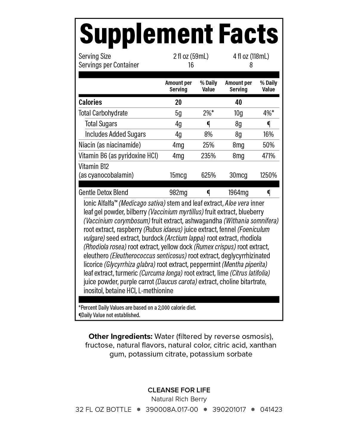 Isagenix Cleanse for Life - Detox Cleanse Drink with Vitamin B12, Niacin and Vitamin B6 for Overall Wellness - 32-Ounce Bottle (Natural Rich Berry Flavor), Packaging May Vary
