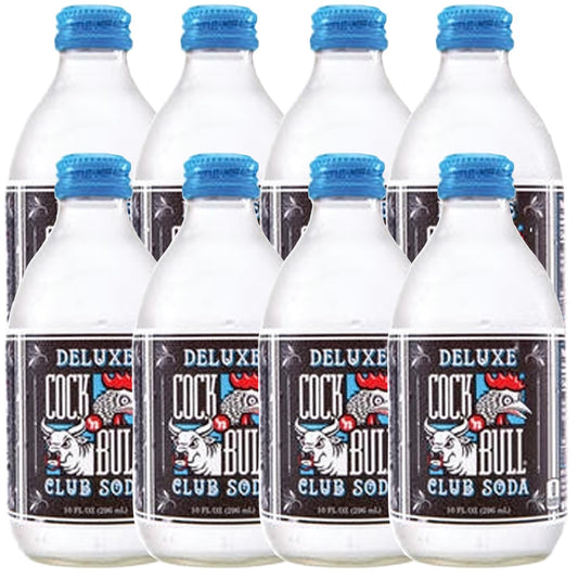 Cock n Bull Club Soda 8 Pack 10oz Soda Bottles  Ideal Mixer for Cocktails Mocktails and Bartenders  Premium Quality for Perfect Mixed Drinks  Refreshing Flavor Profile Made In USA