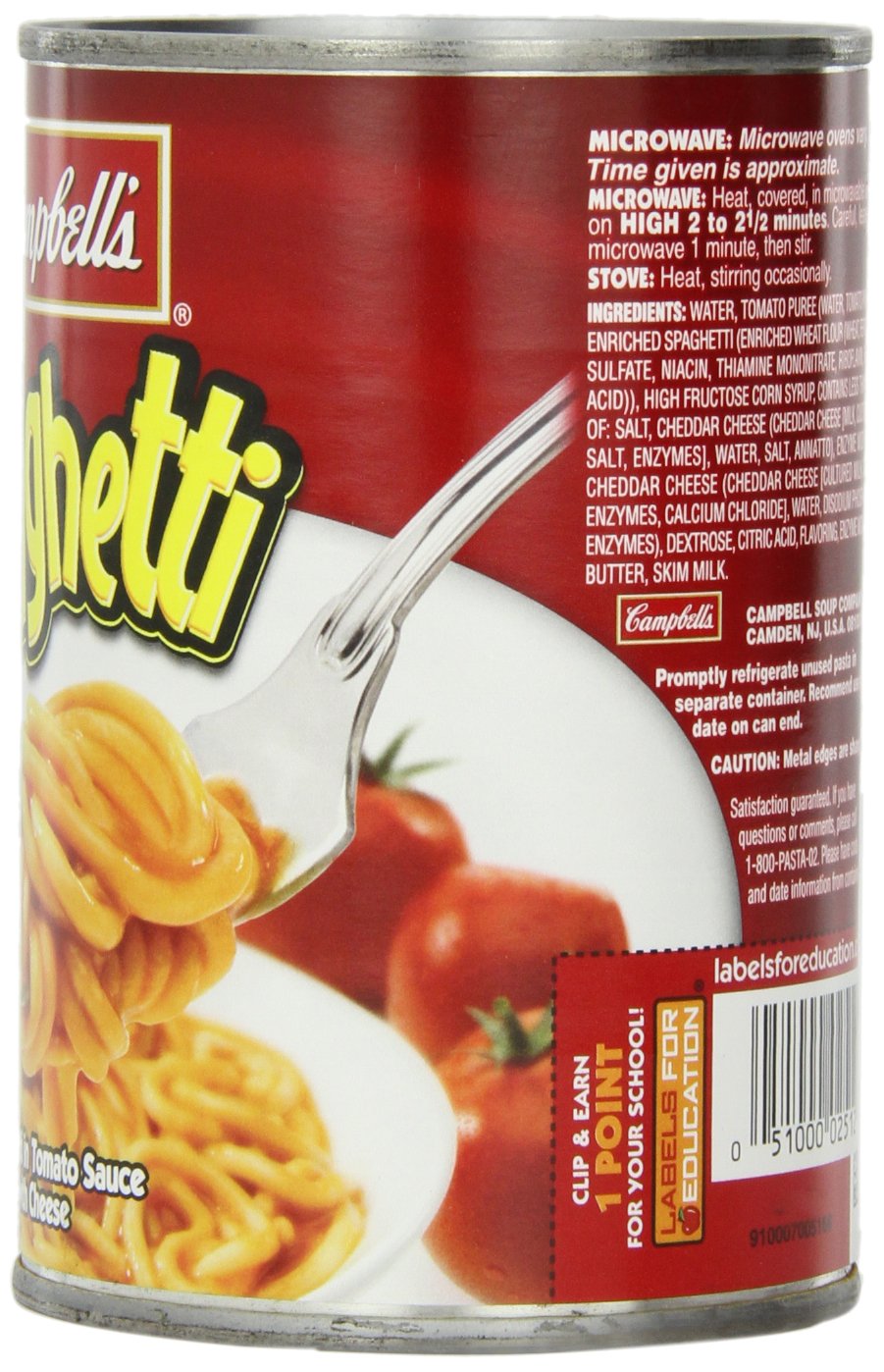 Campbells Spaghetti in Tomato Sauce with Cheese 1475 Ounce Pack of 12