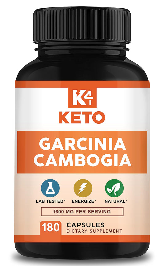 Garcinia Cambogia 1600 mg (180 Capsules) - Pure Natural Extract Supplement Pills - Standardized Garcinia Cambogia Alternative to Drops, Gummies, Liquid, Tea & Powder