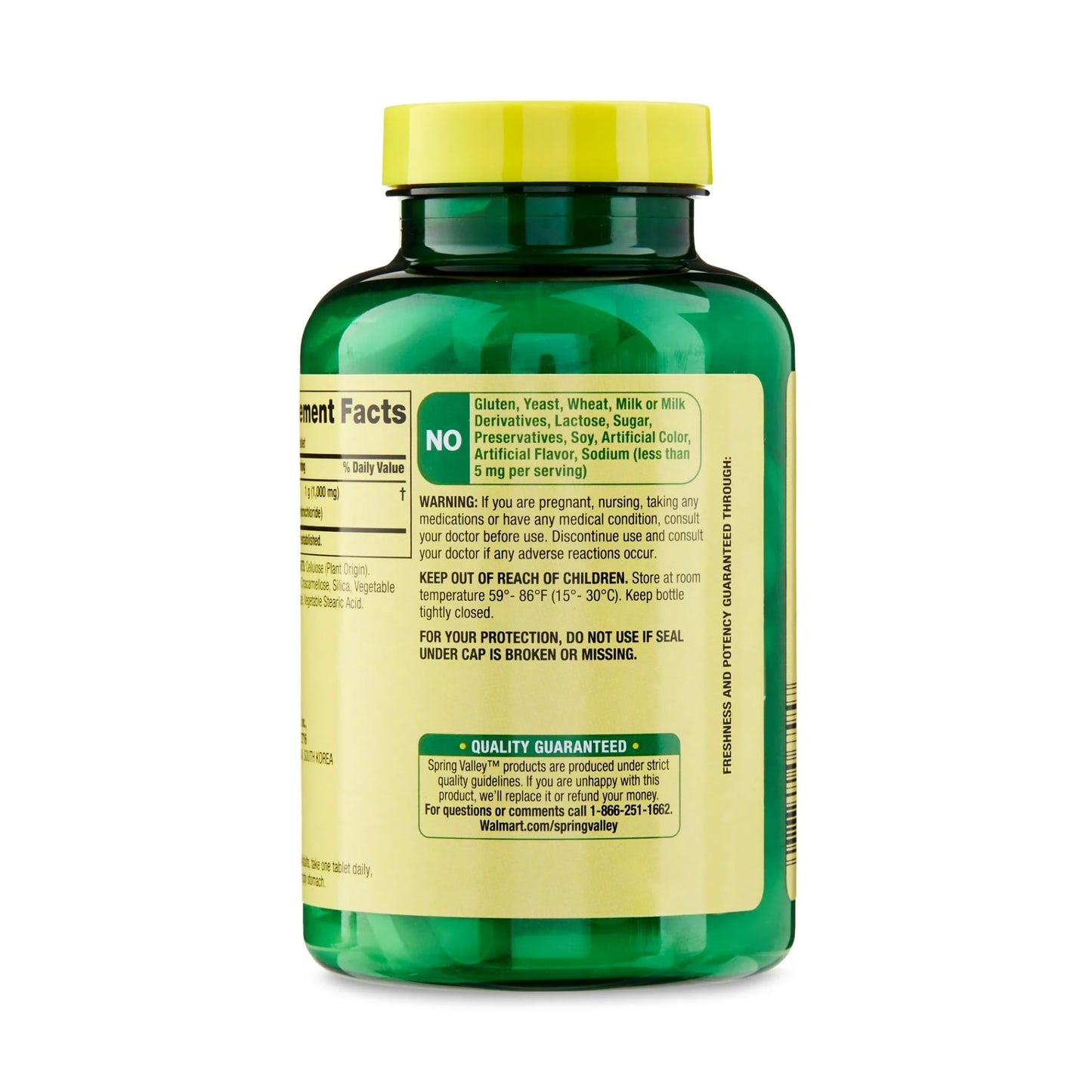 L Lysine 1000mg Tablets 100 Count, Super Lysine Immune Support & Healthy Skin* by Spring Valley (Pack of 1)