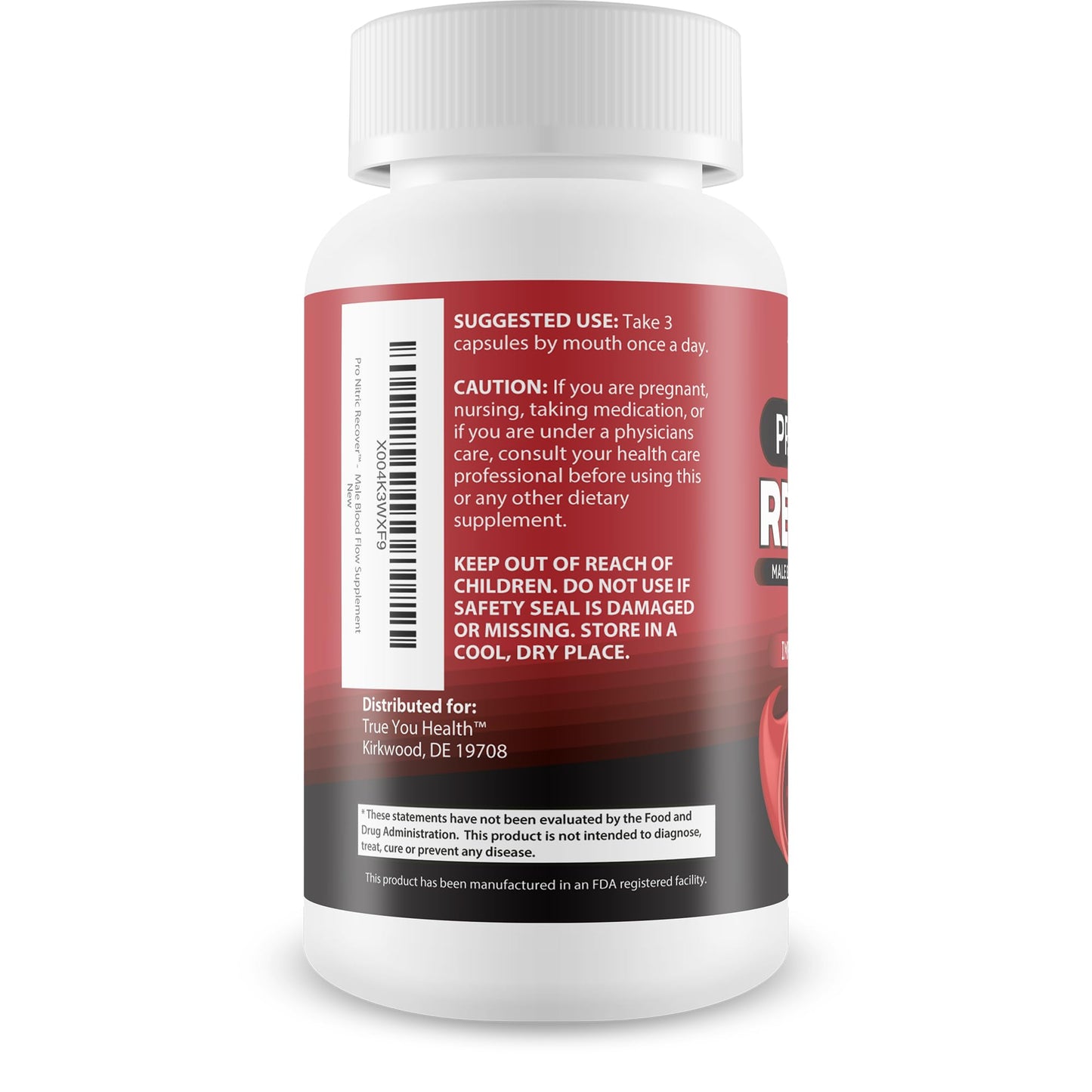 Pro Nitric Recover - Improved Formula - Our Best Blood Flow Supplement - Nitric Oxide Circulation and Vein Support - Healthy Blood Flow Circulation Supplements for Men Blood Vitamin Blood Flow Booster