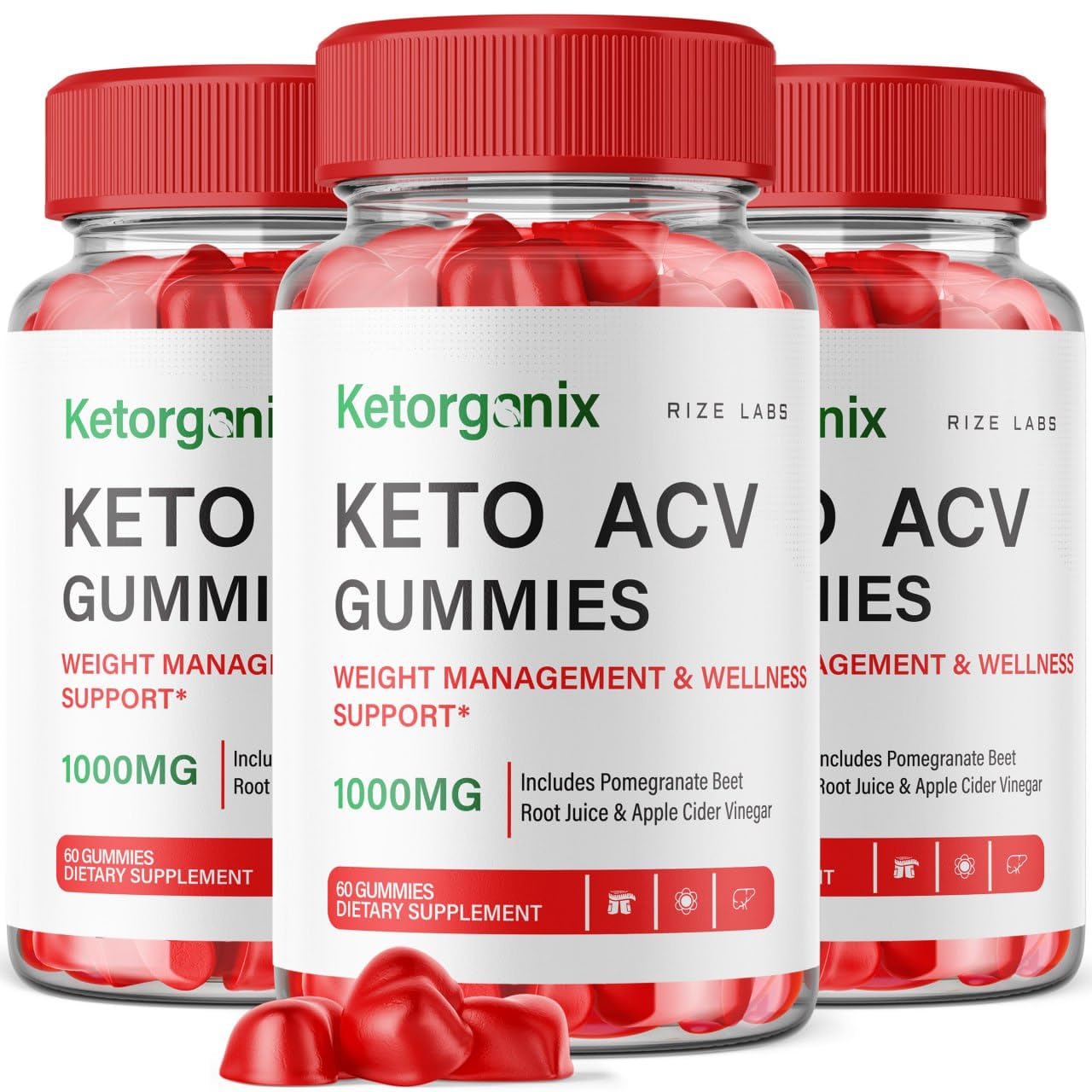 (3 Pack) Ketorganix Keto Gummies - Ketorganix Keto ACV Gummies for Advanced Weight Loss Ketorganix Keto Gummies with Apple Cider Vinegar Supplement Belly Fat Gomitas Pastillas (180 Gummies)