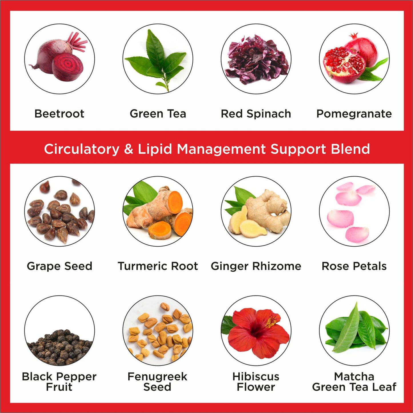 Organic Veda Beet Root Grape Seed & Red Spinach Nitric Oxide Capsules - Concentrated Beets Nitrates Supplements with Circulation Booster Green Tea Extract, Turmeric, Pomegranate - 60 Vegan Pills