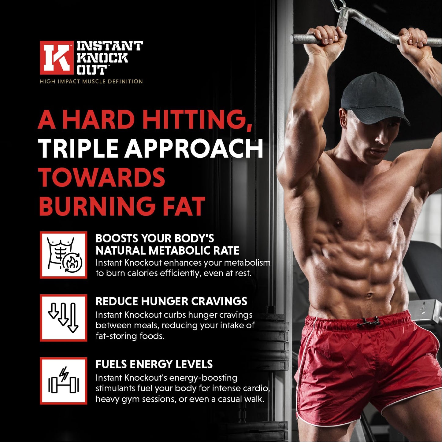 Roar Ambition Instant Knockout Fat Burner for Men & Women - All Natural Ingredients with Glucomannan, Green Tea Extract, Cayenne Pepper Seeds and More