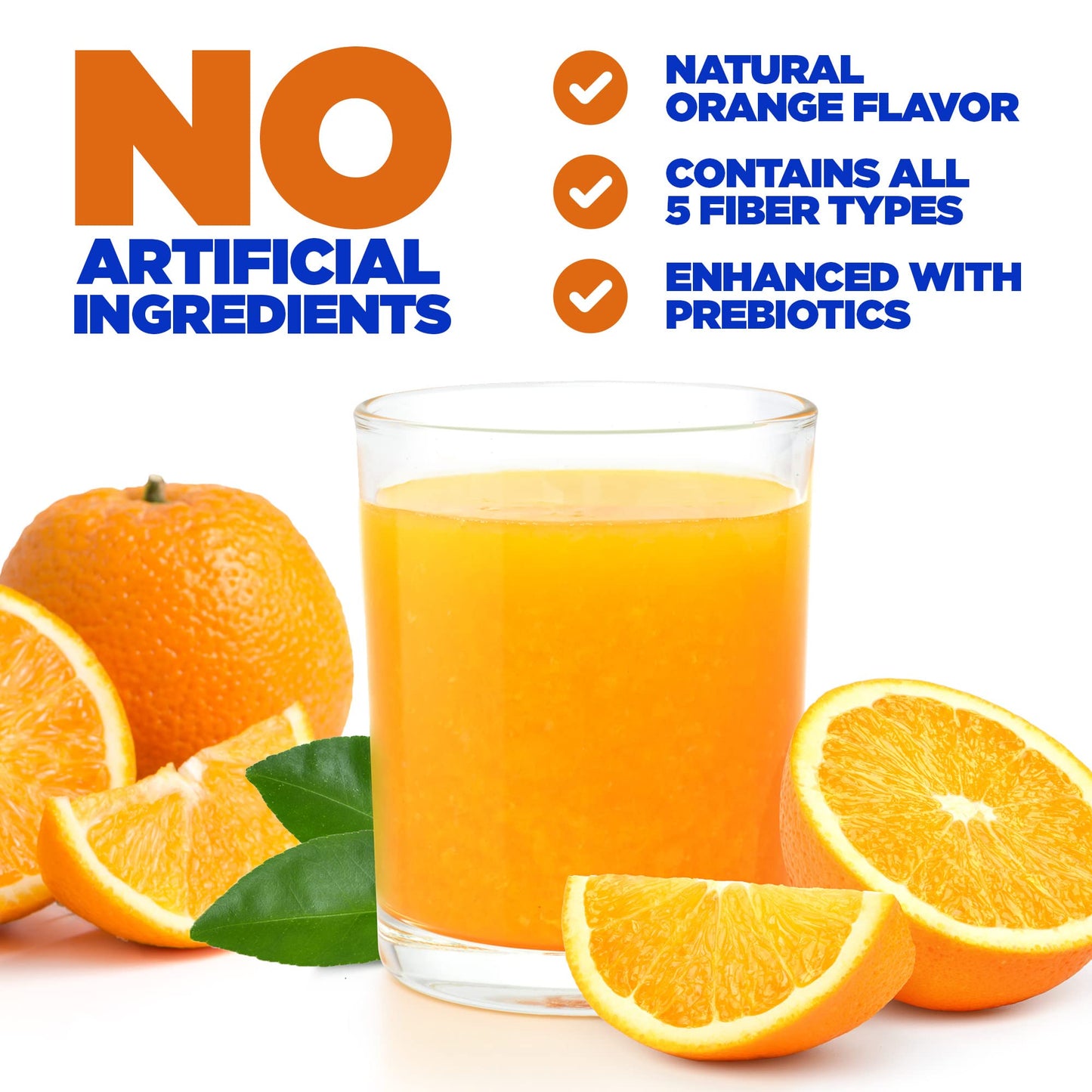 Yerba Prima Orange Daily Fiber Formula 1pound - Non-GMO, Gluten Free, Made in The USA, Delicious Natural Orange Flavor