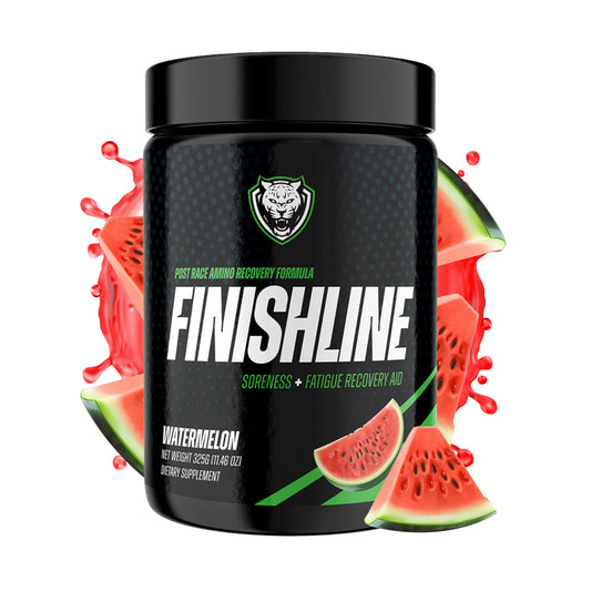 6AM Run Finishline Amino Energy Powder - Post Workout Recovery Drink with BCAA & Electrolytes - Fast Absorption for Muscle Recovery - Keto-Friendly Watermelon Flavor - 50 Scoops