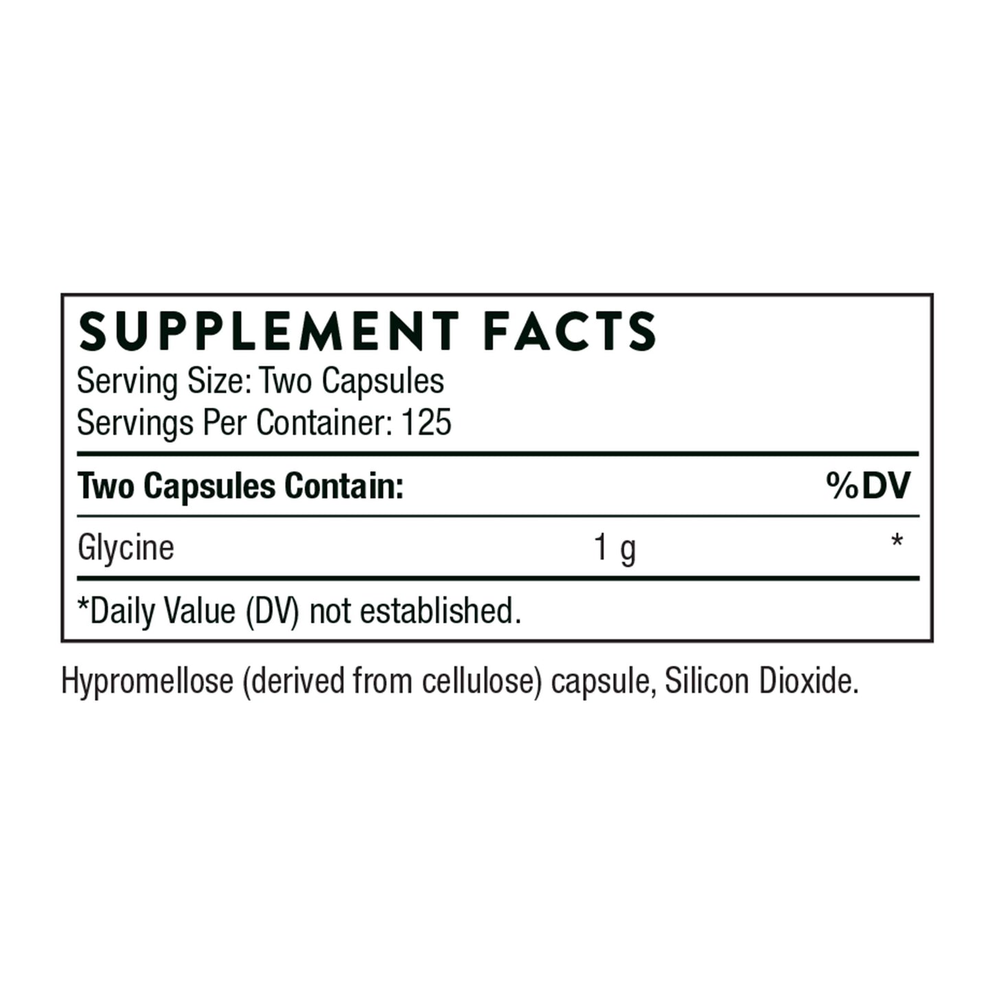 THORNE Glycine - Amino Acid Support for Relaxation, Detoxification, and Muscle Function* - 250 Capsules