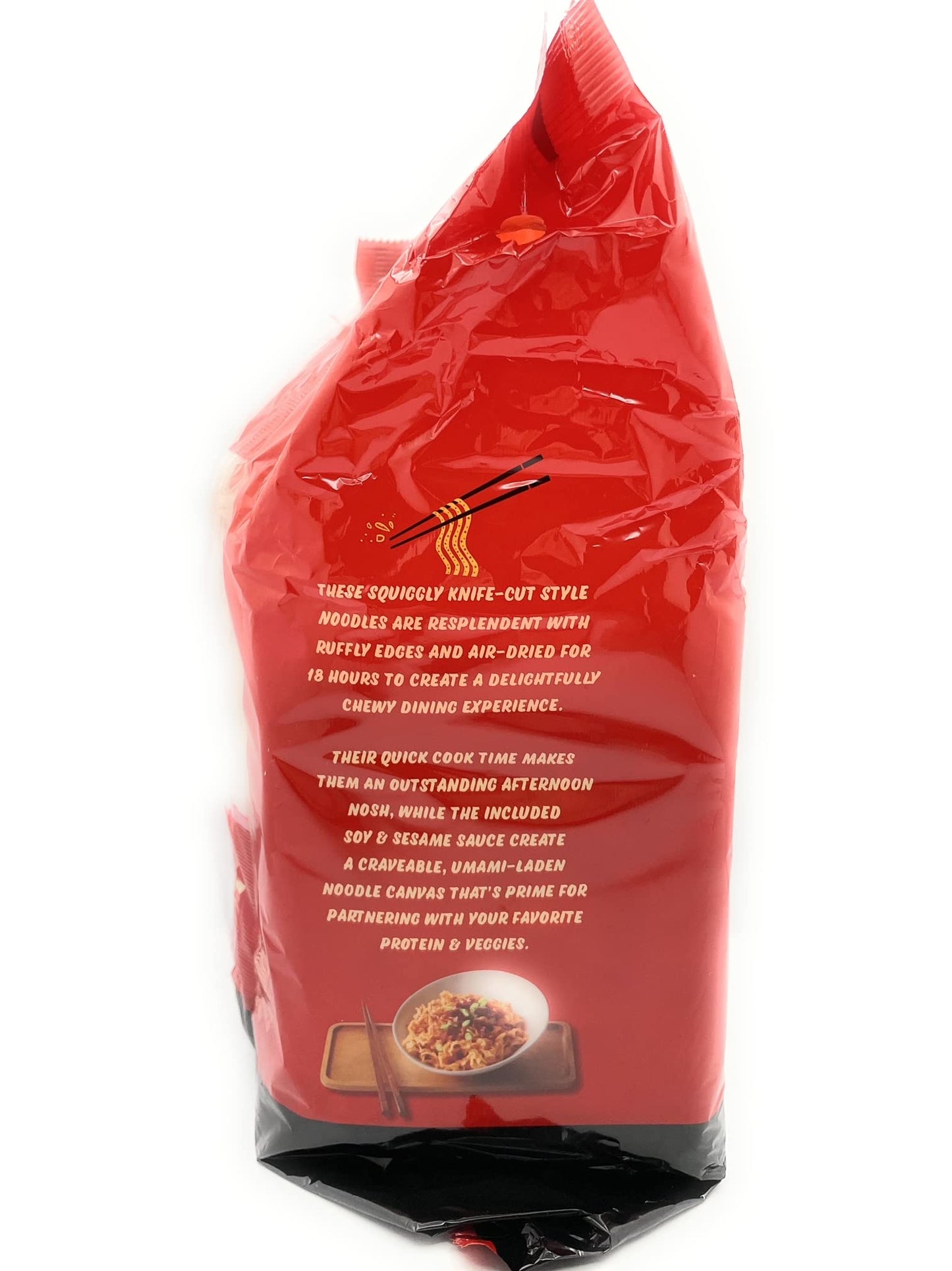 Squiggly Knife Cut Style Noodles with Soy and Sesame Sauce 4 Individual Packs Per Package by Trader Joes 134 oz Pack of 1