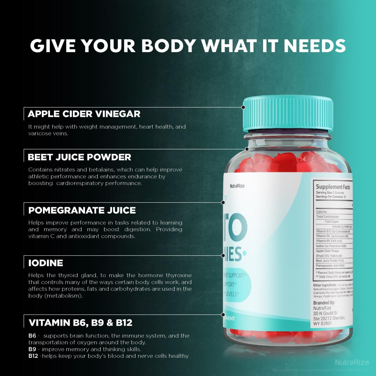 NutraRize (Pack of 2 Keto Purity Keto Gummies for Advanced Weight Loss, Keto + ACV Gummy, Maximum Strength Dietary Supplement, Gomitas Reviews (120 Gummies)