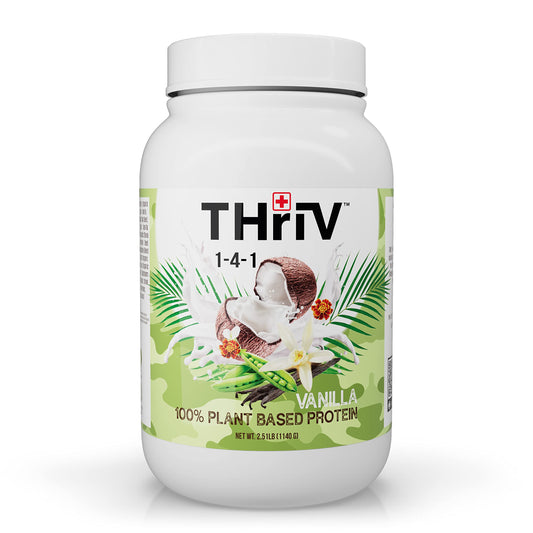 Thriv THriV Nutrition - Organic Plant Based Protein Powder, Chocolate or Vanilla, Vegan, Gluten-Free, Non-GMO, Dairy Free, (2.5lb/1,140g) Powder (Vanilla)