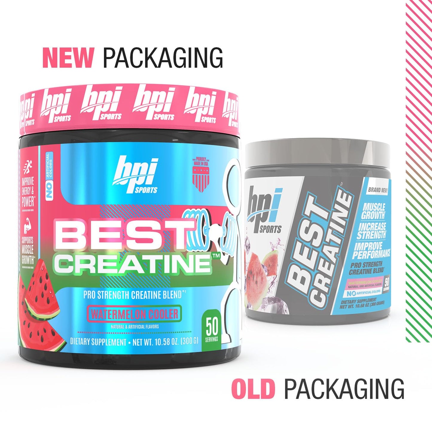 BPI Sports Best Creatine - Includes 6 Advanced Forms of Creatine - Supports Muscle Building and Post-Workout Recovery - Watermelon Cooler, 50 Servings