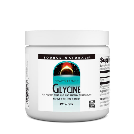 Source Naturals Glycine, for Protein Systhesis and Energy Generation*, 454 Grams - 8 oz Powder