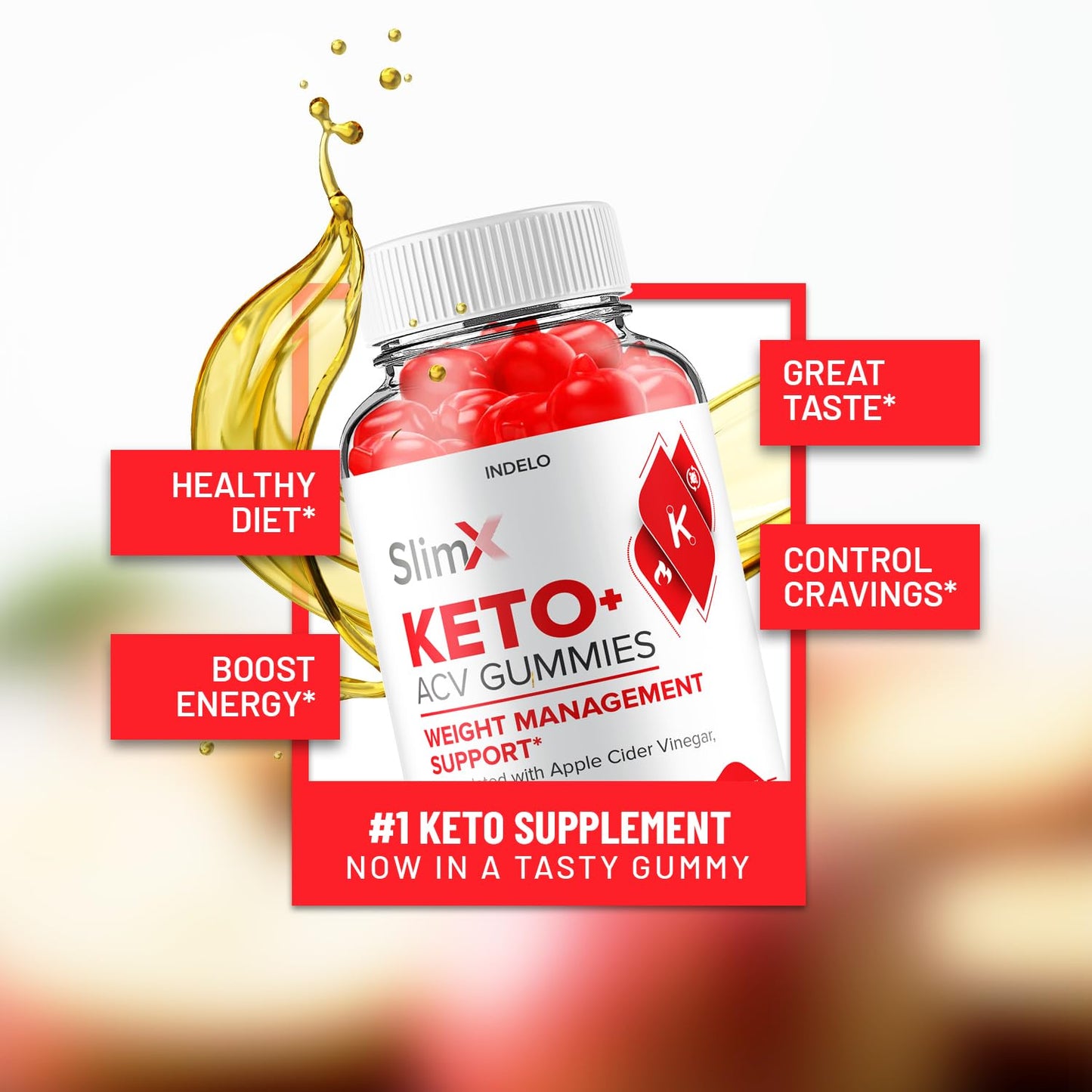 (5 Pack) SlimX Keto ACV Gummies - Advanced Formula Slim X Keto Plus ACV Gummies Apple Cider Vinegar SlimX ACV Gummies Dietary Supplement Reviews Men Women (300 Gummies)