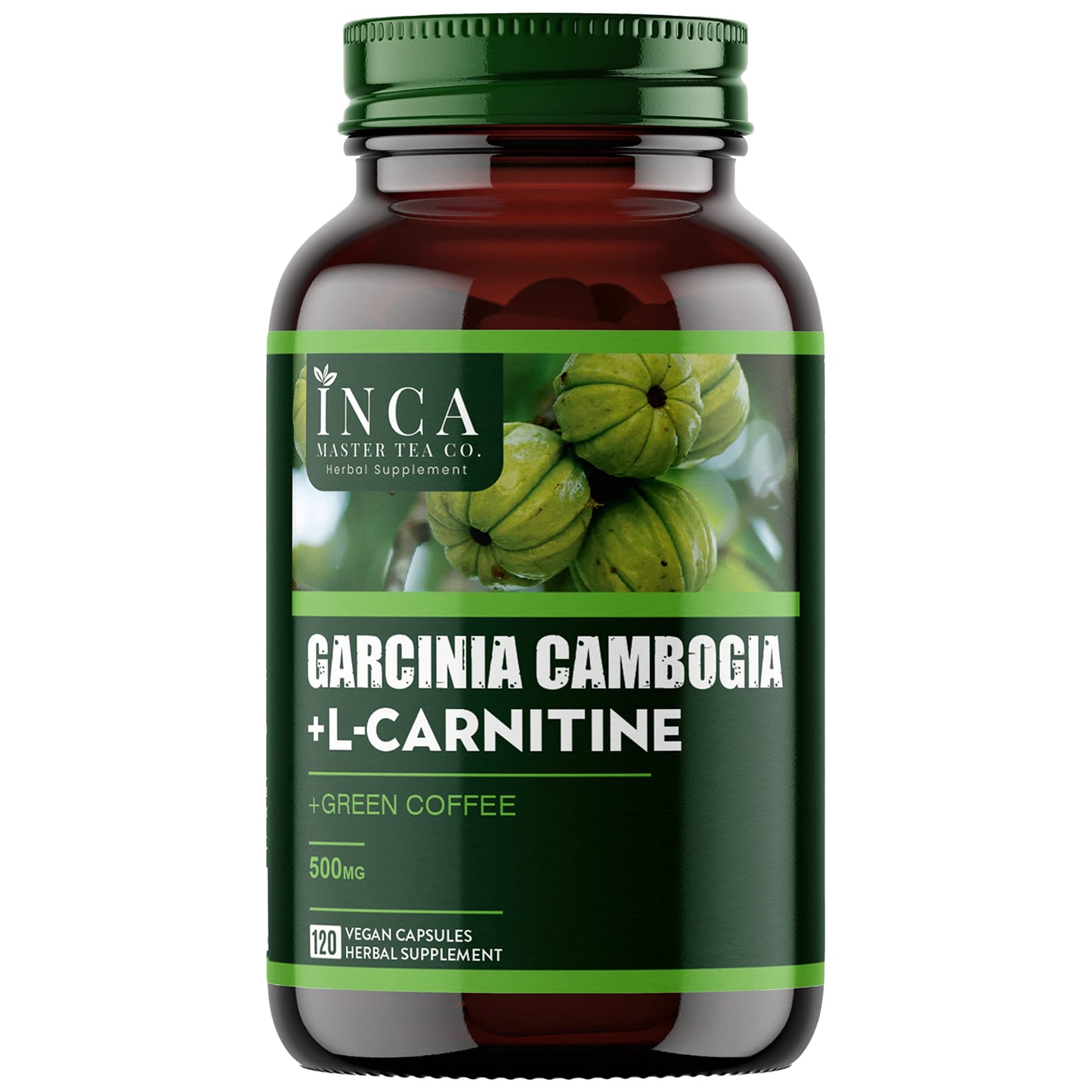 INCA MASTER TEA - 1600mg Garcinia Cambogia & L-Carnitine Complex - Belly Fat Burner for Women & Men - 120 High Potency Diet Pills - Fast Acting Best Hunger Suppressant for Your Fitness