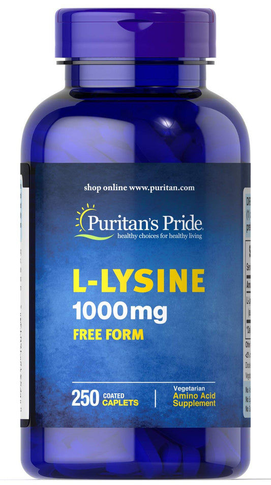 Puritan's Pride L-Lysine 1000 mg-250 Caplets (6013)