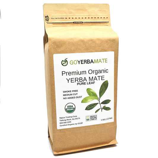 GOYERBAMATE Premium Organic Yerba Mate Pure Leaf Smoke Free Aged 22 Lbs 1 Kg